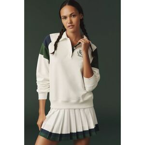 Anthropologie Beach Riot Bennett Quarter Zip Pullover SZ L NWT Tennis Active